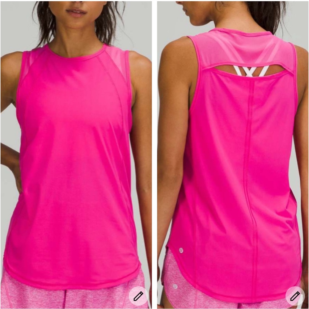 Lululemon Sculpt Tank Top Color Sonic Pink Size 4 NWOT